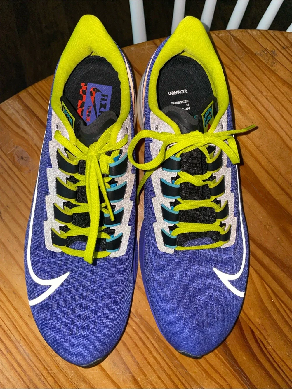 Nike Air Zoom Pegasus 37 Mens A.I.R. by Chaz Bundick Sz US 12 Violet/Cactus